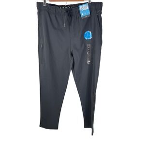 Vection Active Flex Mens Joggers Black Quick Dry Stretch Pants Large NWT